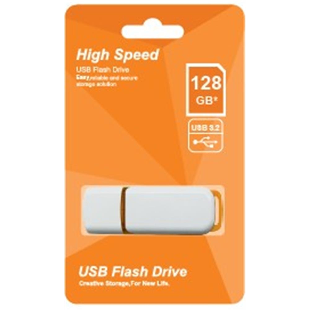 Elba 128GB Plastik Beyaz-Turuncu 3.2 USB Flash Bellek